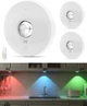 Набір акумуляторних RGB LED-ламп Puck із пультом ДК (3 шт., 1500 мА·год) — бездротові точкові світильники на липучці - зображення 1