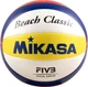 Piłka siatkowa Mikasa Beach Classic Mini Biało-żółto-niebieska (4907225868230) - obraz 1