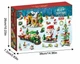 Різдвяний конструктор адвент календар Advent calendar Merry Christmas & New Year 1123 деталы новорічний конструктор для дівчинки хлопчика дорослих Ялинка Санта Клаус сніговик олень потяг пряниковий будиночок 28 моделей - изображение 2