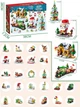 Різдвяний конструктор адвент календар Advent calendar Merry Christmas & New Year 1123 деталы новорічний конструктор для дівчинки хлопчика дорослих Ялинка Санта Клаус сніговик олень потяг пряниковий будиночок 28 моделей - изображение 12