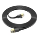Інтернет кабель (Патч-корд) HOCO US07 General pure copper flat network cable 1Gbps 5m Black - зображення 6