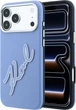 Etui do smartfona Apple iPhone 18 Pro/iPhone 17 Pro Karl Lagerfeld Smooth Big Resin Signature Logo Blue (3666339660321) - obraz 1