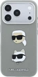 Etui do smartfona Apple iPhone 18 Pro/iPhone 17 Pro Karl Lagerfeld Saffiano with Karl & Choupette Heads Pins & Logo Grey (3666339650377) - obraz 2