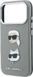Etui do smartfona Apple iPhone 18 Pro/iPhone 17 Pro Karl Lagerfeld Saffiano with Karl & Choupette Heads Pins & Logo Grey (3666339650377) - obraz 6