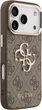 Etui do smartfona Apple iPhone 18 Pro/iPhone 17 Pro Guess 4G Strap 4G Classic Logo Metal Trims Brown (3666339676834) - obraz 4