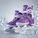 Коньки раздвижные ледовые фиолетовые SP-Sport 7677 размер 38-42 Violet-White - изображение 7