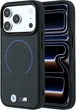 Etui do smartfona Apple iPhone 18 Pro Max/iPhone 17 Pro Max BMW M Kevlar Blue Print Ring Metal Logo MagSafe Black (3666339669942) - obraz 1
