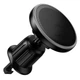 Автотримач для телефона BOROFONE BH224 Flash magnetic wireless fast charging car holder (air outlet) Black - зображення 6
