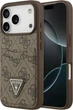 Etui portfelowe do smartfona Apple iPhone 18 Pro/iPhone 17 Pro Guess 4G Double Card Triangle Brown (3666339681487) - obraz 1