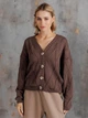 Кардиган вязаный женский ARTKNIT Grace S-M Шоколадный (2251940795015) - изображение 1