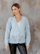 Кардиган с примесью шерсти вязаный женский ARTKNIT Кружево-кардиган L-XL Голубой (2251724462010) - изображение 5