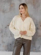 Кардиган с примесью шерсти вязаный женский ARTKNIT Кружево-кардиган L-XL Желтый (2251724464014) - изображение 1