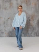Кардиган с примесью шерсти вязаный женский ARTKNIT Кружево-кардиган L-XL Голубой (2251724462010) - изображение 9