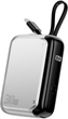 УМБ 4smarts Pocket 10000 mAh 30 W з вбудованим кабелем USB-C 15 см Silver (4252011908660) - зображення 1