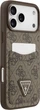 Etui portfelowe do smartfona Apple iPhone 18 Pro Max/iPhone 17 Pro Max Guess 4G Double Card Triangle Brown (3666339681494) - obraz 4