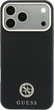 Etui do smartfona Apple iPhone 18 Pro/iPhone 17 Pro Guess Grained Round Strass Logo MagSafe Black (3666339653781) - obraz 2