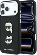 Etui do smartfona Apple iPhone 18 Pro Max/iPhone 17 Pro Max Karl Lagerfeld Saffiano with Karl & Choupette Heads Pins & Logo Black (3666339650308) - obraz 1