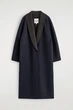 Пальто жіноче COS double-faced wool shawl-collar coat 1304521001 M Синій коричневий - зображення 6