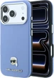 Etui do smartfona Apple iPhone 18 Pro/iPhone 17 Pro Karl Lagerfeld Grained Karl Head Metal MagSafe Light Blue (3666339659127) - obraz 1