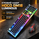 Ігровий набір HOCO GM18 Luminous з клавіатурою 104 клавіші та RGB мишею 6D DPI - зображення 1