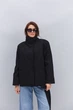 Короткий утеплений тренч чорний з коміром-стійкою Arjen 35621, розмір L/XL, код кольору 127320 - изображение 12