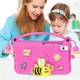 Противоударный детский чехол EVA Yellow Bee с подставкой и ручкой-держателем для Samsung Galaxy Tab A11 / Tab A9 экран 8.7" дюймов (SM-X135, SM-X130, SM-X115, SM-X110) Малиновый - изображение 4