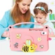 Противоударный детский чехол EVA Yellow Bee с подставкой и ручкой-держателем для Samsung Galaxy Tab A11 / Tab A9 экран 8.7" дюймов (SM-X135, SM-X130, SM-X115, SM-X110) Розовый - изображение 4