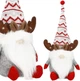 Новогодняя фигурка Springos CA1010 Гном с рожками оленя 50 см серый (5907719440095) - изображение 2
