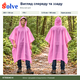 Дождевик-пончо Solve 3 в 1 розовый многоразовый PEVA, плащ-накидка, тент, подстилка, 200×130 см KT9004614 - изображение 6