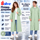 Плащ-дождевик Solve зеленый PEVA, водонепроницаемый, с капюшоном и прозрачным козырьком, на кнопках, унисекс KT9004603 - изображение 6