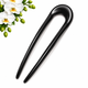 Набір 2 шт Французька шпилька для волосся чорна пластикова подвійна Fashion 11,7 см - изображение 1
