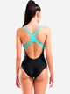 Купальник суцільний жіночий Arena Kikko Swimsuit Swim Pro Back 010807-580 Чорний/Бірюзовий (3468337757207) - зображення 2