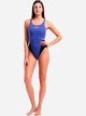 Купальник слитный женский Arena Team Swimsuit Swim Tech Solid 004763-851 Темно-синий/Черный (3468337873440) - изображение 3