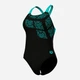 Купальник суцільний жіночий Arena Kikko Swimsuit Swim Pro Back 010807-580 Чорний/Бірюзовий (3468337757207) - зображення 8