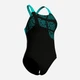 Купальник суцільний жіночий Arena Kikko Swimsuit Swim Pro Back 010807-580 Чорний/Бірюзовий (3468337757207) - зображення 9
