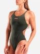 Купальник слитный женский Arena Team Swimsuit Swim Tech Solid 004763-609 Темно-зеленый (3468337774556) - изображение 4