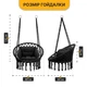 Подвесное плетеное кресло-качалка до 150 кг LEOBRO Boho Deluxe XL 80 см Black (LB-1111) - изображение 2