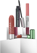 Zestaw kosmetyków do makijażu Clinique Makeup In Minutes Cienie do powiek w sztyfcie Rose + Truffles 1.9 g + Róż w sztyfcie Amp'd Up Apple 6 g + Pomadka do ust trwała Bare Pop 3.9 g + Tusz do rzęs czarny 7 ml (192333320952) - obraz 2