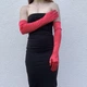 Довгі атласні рукавички honey fashion accessories s/m/l червоний (30к048) - изображение 4
