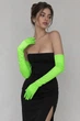 Довгі атласні рукавички honey fashion accessories s/m/l салатовий (30к048) - изображение 1