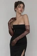 Довгі атласні рукавички honey fashion accessories s/m/l коричневий (30к048) - изображение 1