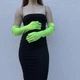 Довгі атласні рукавички honey fashion accessories s/m/l салатовий (30к048) - изображение 3