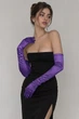 Довгі атласні рукавички honey fashion accessories s/m/l яскраво-фіолетовий (30к048) - изображение 1