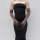 Довгі атласні рукавички honey fashion accessories s/m/l коричневий (30к048) - изображение 4