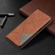 Чехол-книжка с кармашками UniCase Geometric Pattern для Samsung Galaxy A12 (A125) / A12 Nacho (A127) / M12 (M127) - Coffee - изображение 5
