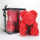 Мишка из роз Flower Bear В подарочной коробке Красный 40 см - изображение 3