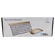 Беспроводная русская клавиатура mini и мышь keyboard 908 + приёмник Золотая - изображение 8