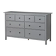 Комод IKEA HEMNES 160x96 см 8 ящиков серый 704.024.09 - изображение 1
