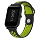 Ремешок для Amazfit BIP | Bip Lite | Bip U / Pro/ Mini | GTS | GTS 2 /3 | Gtr 42mm силиконовый перфорированный 20мм Черно-Салатовый BeWatch (1010116) - изображение 1