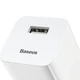 Сетевое зарядное устройство адаптер BASEUS For Qi Quick Charge 1USB, 2.4A,QC3.0 с функцией быстрой зарядки White (SZU30) - изображение 2